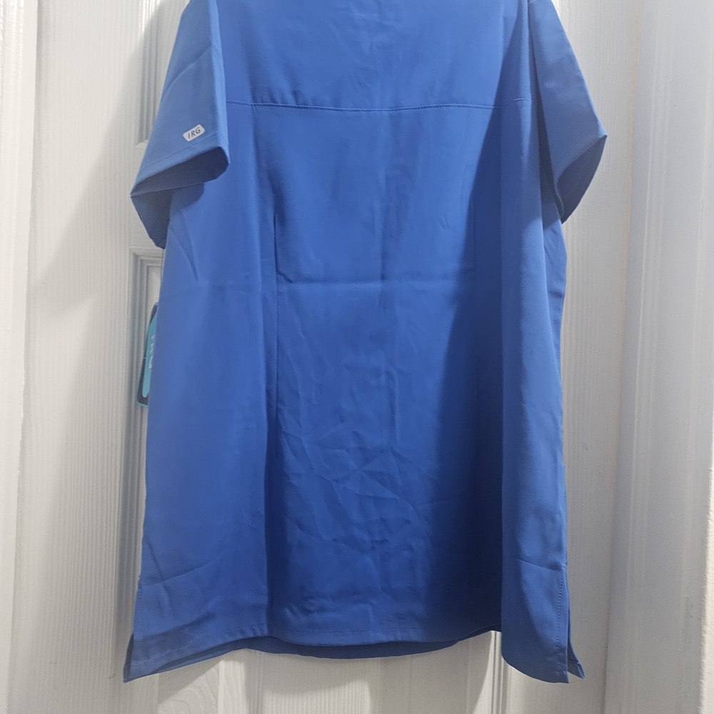 Elevate Women's Blue Scrub Top - Picture 2 of 3